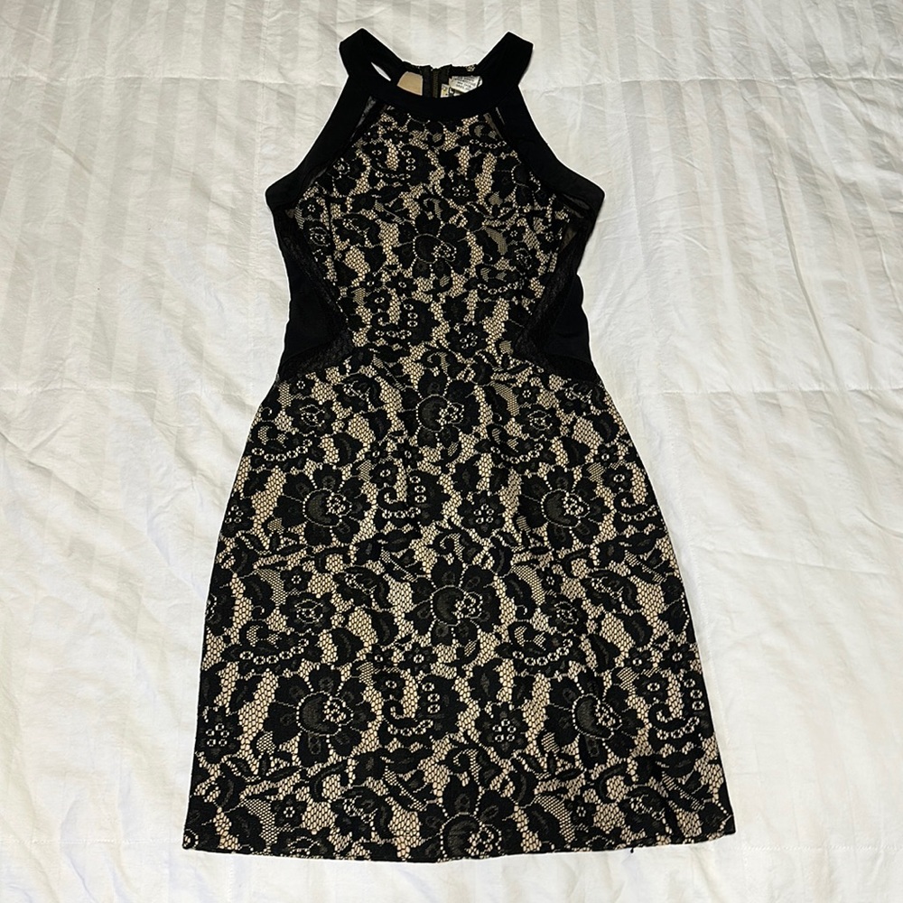 Black Lace Mini Dress